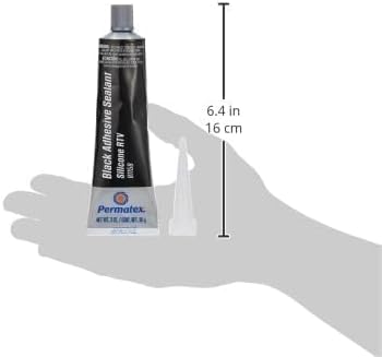 Permatex 81158 Black Silicone Adhesive Sealant, 3 oz. Tube, Pack of 2