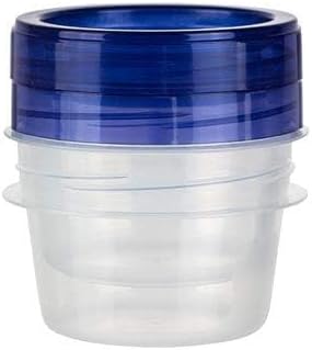6-Pack Twist Top Food Storage Containers | Leak-Proof, Airtight Storage Canisters with Screw & Seal Lids | BPA-Free, Stackable, Reusable Kitchen Essentials, Snack | 4-Ounce