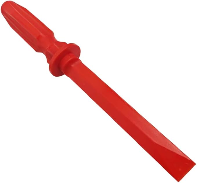 Non-Marring Super Grip Plastic Chisel Scraper, Wheel Weight Remover,Red No-Scratch Chisel Remover Tool Kit for Removing Trim, Gaskets, Adhesives, Caulk, Decals, and More