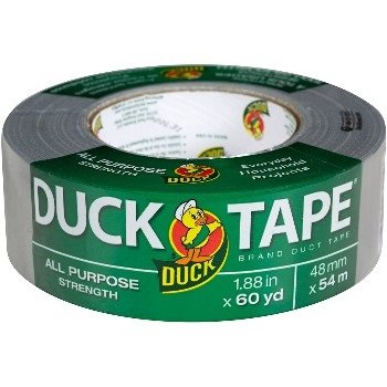 Bulk All Purpose Duct Tape, Gray, 1.88"x60yd: Duck Brand 394475 (96 Duct Tape Rolls)