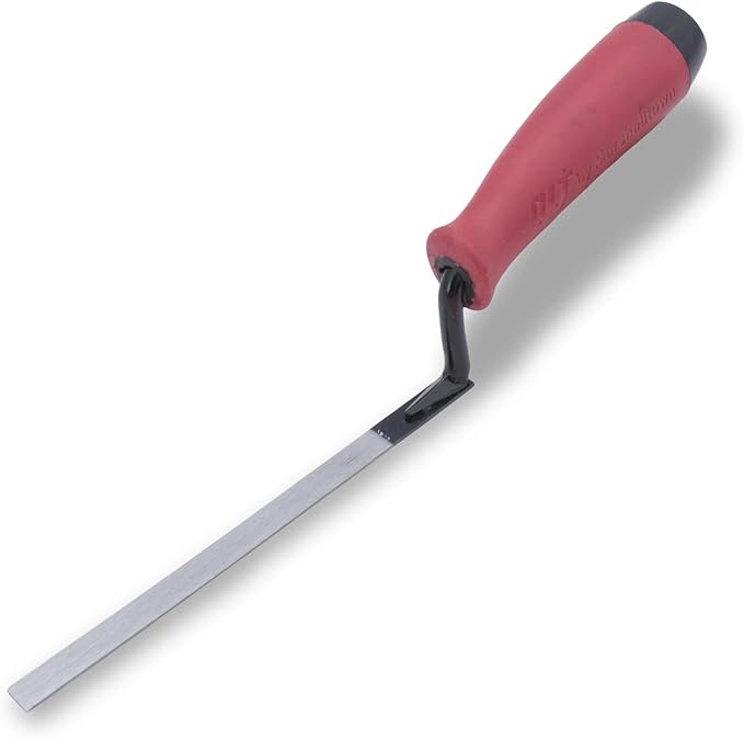 MARSHALLTOWN QLT Tuck Pointer, 6 3/4 x 1/2 Inch, Soft Grip Handle, Tuck Pointing Trowel for Brick and Mortar Joints, TPSG655