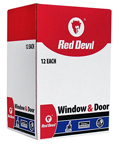 Red Devil 084620 Window & Door Siliconized Acrylic Caulk, Almond, 10.1 oz, Pack of 12, Made in USA