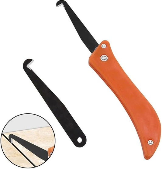 2PCS Ceramic Tile Gap Blade Hook-Knife Tiles Repair Tool Hook Blade Cleaning Removal Old Grout Cleaning Hand Tools