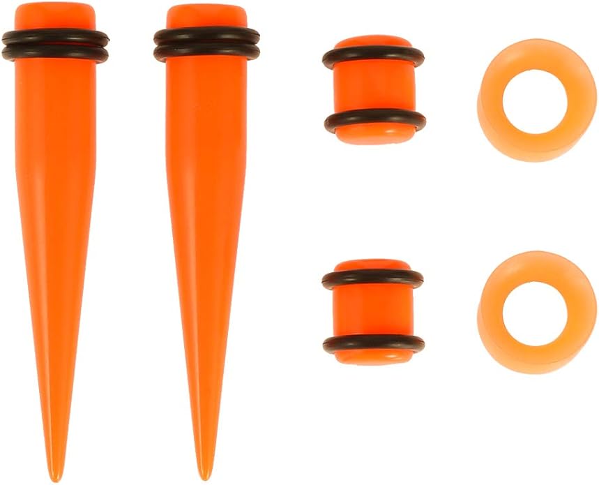 JieyueJewelry 50/54 Pieces Ear Stretching Kit 14G-00G Acrylic Tapers and Plugs + Silicone Tunnels - Ear Gauges Expander Set Body Piercing Jewelry
