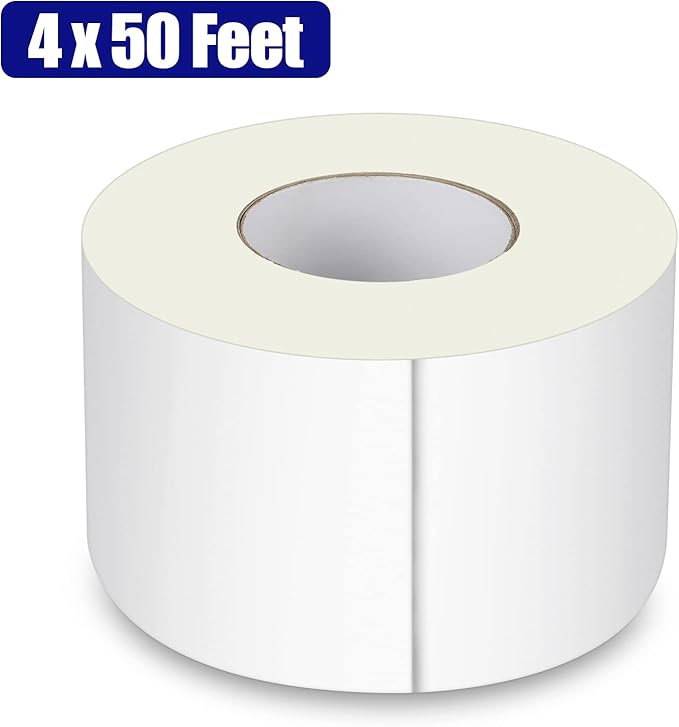 RV Roof Tape, 4 Inch x 50 Feet RV Sealant Tape, UV & Waterproof RV White Seal Tape for RV Repair, Window, Boat Sealing, Truck and Trailer Roof Sealant, Stop Camper Roof Leaks