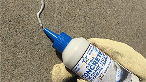 Bluestar Flexible Concrete Hairline Crack Filler (Light Gray), DIY - No Special Tools Needed. Fill Small Cracks in Concrete Driveways, Sidewalks and Patios.