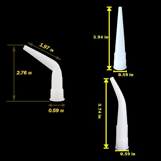 Curved caulking gun caulking nozzle, caulking extension nozzle, caulking extension nozzle, caulking tool gun (white 10+5+5 pieces)