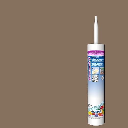 Mapei Keracaulk S Premium, Paintable, Sanded, Siliconized Acrylic Caulk, Expertly Formulated to Match Grout Colors, 10 oz., 5042 Mocha- Sanded
