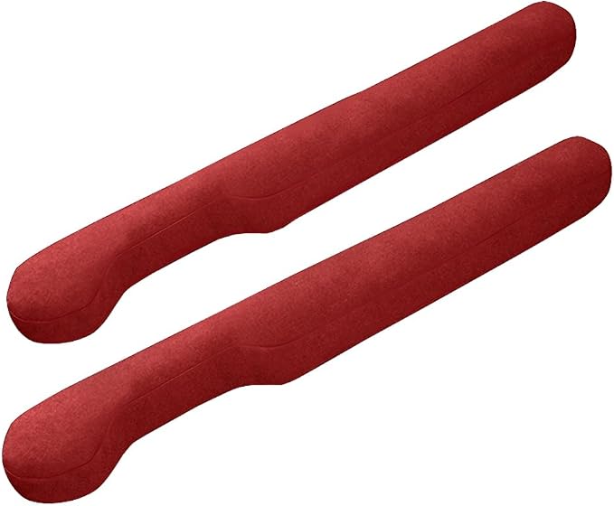 2PCS Car Seat Gap Filler, 2PCS Leather Between Chair Console Gap Plug to Impede ltems from Dropping, Automotive Interior Seat Seam Guard Stopper, Universal for Sedan RV Truck (Red)