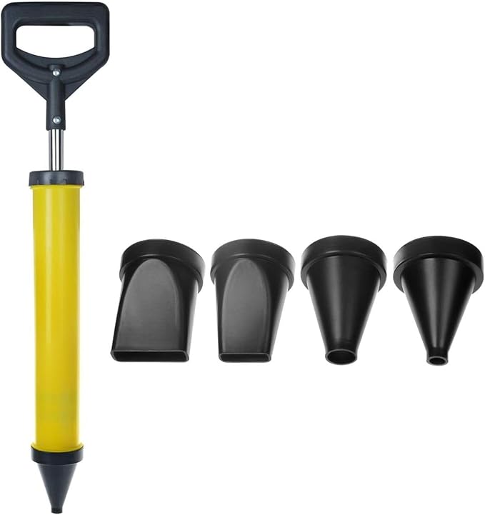 Saim Caulking Applicator Tool, 60cm Grout Caulking Guns Hand Mortar Pointing Grouting Pump with 4 Nozzles for Grouting Stone and Concrete Cement lime, Use in Tile Repair on Walls, Showers & Bathrooms