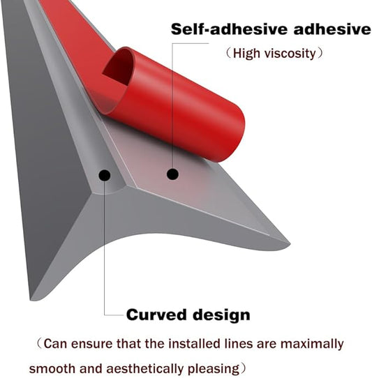 Water Dam Silicone Waterproof Barrier Bathroom and Kitchen Water Strip Coving Edging Strip(Grey-3.3m)
