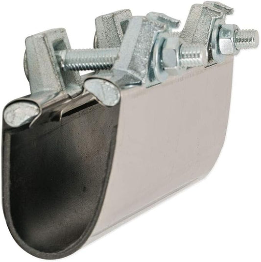 Eastman 6 Inch Pipe Repair Clamp, 2 Inch IPS Connection, Stainless Steel, 45198