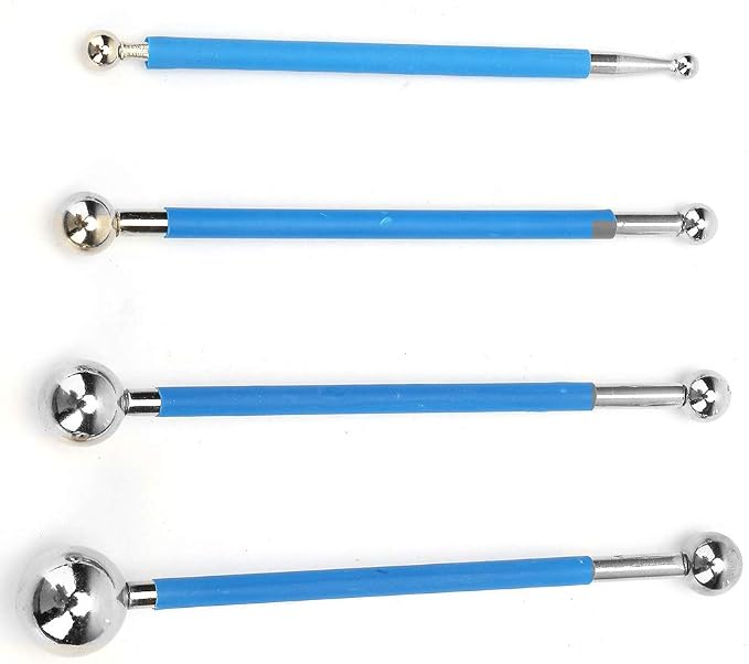 4Pcs Caulk Finishing Tool, Double Steel Caulk Smoothing Tool, 8 Different Sizes Caulking Tools Finishing, Exquisite Caulking Grout Applicator Tools for Ceramic Floor Decor