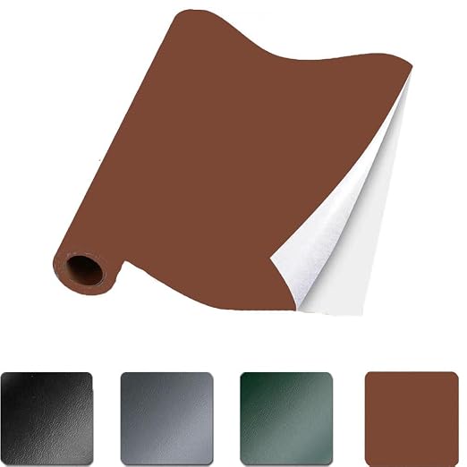 Self Adhesive Leather Repair Tape, 7.87 × 47.24 inch Leather Repair Suitable for Repairing Sofas Seats Leather Bags (Dark Brown)