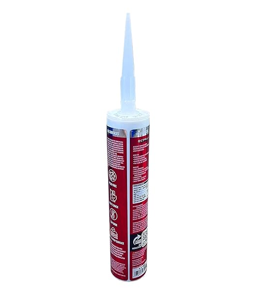 Octogun™ Universal Premium Silicone x6 Pack – All-Purpose Waterproof Sealant for Bathroom, Kitchen, Shower, Window & Door – Low Odor, Flexible & Long-Lasting – 10.1 fl oz -White, Silicone, Caulk