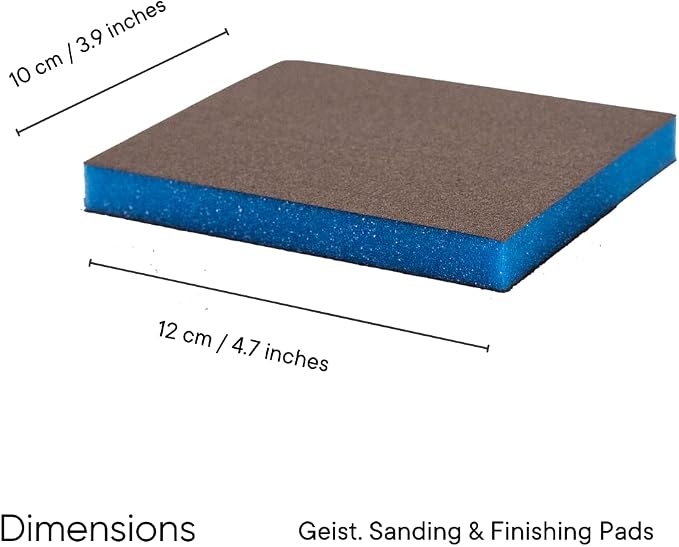 Geist. Double Sided Sanding & Finishing Pads | for use on Leather, Alcantara, Vinyl, Wood, Paints, fillers and Plastic Materials |
to Smooth and Prepare Surfaces | Pack of 2