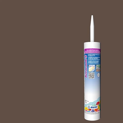 Mapei Keracaulk S Premium, Paintable, Sanded, Siliconized Acrylic Caulk, Expertly Formulated to Match Grout Colors, 10 oz., 5079 Cocoa- Sanded