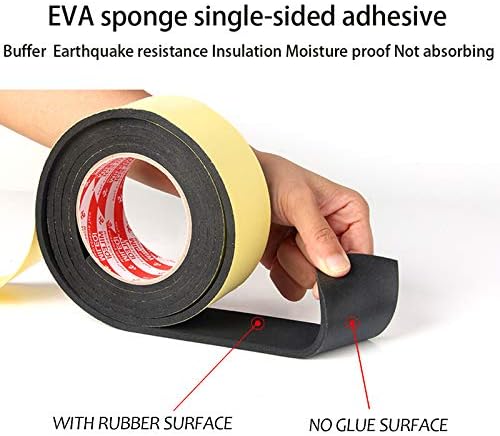 Foam Insulation Tape Adhesive High Density, Seal, Doors, Weatherstrip, Waterproof, Plumbing, HVAC, Windows, Pipes, Cooling, Air Conditioning, Weather Stripping, Craft Tape (33 Ft x 1/8" x 1")