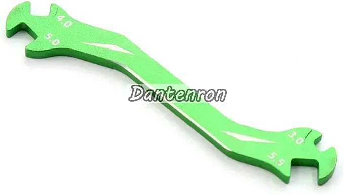 RC Multi-Function Wrench Turnbuckle Nut Ball Joint Remover 3mm 4mm 5mm 5.5mm Universal Repair Tool Aluminum Alloy for 1/10 1/8 1/24 Crawler Truck Off Road Car Boat Drone Airplane (Green)