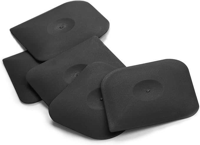 Herda Pan Scraper Pot Scraper Plastic Kitchen Scraper Tool, 5pcs Food Scraper Dish Scraper Hard Nylon Platic Cleaning Scraper Tool for Kitchen Pan, Pot, Cast Iron (Black)