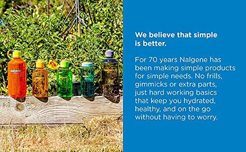 Nalgene 16 oz Wide Mouth Water Bottle | Slim Cup Holder Size, BPA-Free, Durable & Leak Proof, Lightweight Travel Bottle, Cerulean
