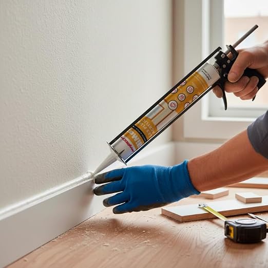 Flex Plus Silicone Caulk – Siliconized Acrylic Latex Caulk – Interior/Exterior Paintable Caulk, Crack-Resistant with Silicone – White 9.5 fl oz (1-Pack, 1, Count)