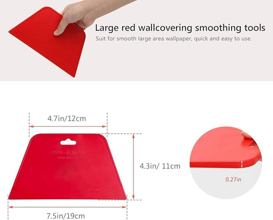 MIZORLIE Smoothing Tool-Wallpaper flexible Smoothing Tools, Plastic Spreader Scraper for Adhesive Contact Paper Application Installing Window Film Craft and Painting (4 Pack)