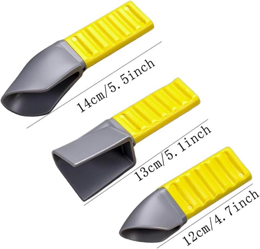 3-IN-1 Professional Caulking Tool Kit, Sealant Scraper & Grout Removal Tool Set with Multi-Size Scrapers, Drywall Repair, Wallpaper Removal & Bathroom Caulk Finishing