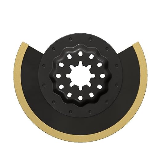 Diablo Starlock Carbide Grit Oscillating Blade for Grout Removal - Thin Kerf Blade Design, 3-3/8" Width of Cut - DOS3375RCGX