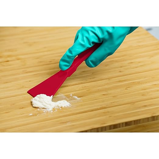 SPARTA Polypropylene Scraper Tool Food Safe Scraper for Removing Caked-On Residue in Commercial Kitchens, Plastic, 7.82 x 3 Inches, Red, (Pack of 12)