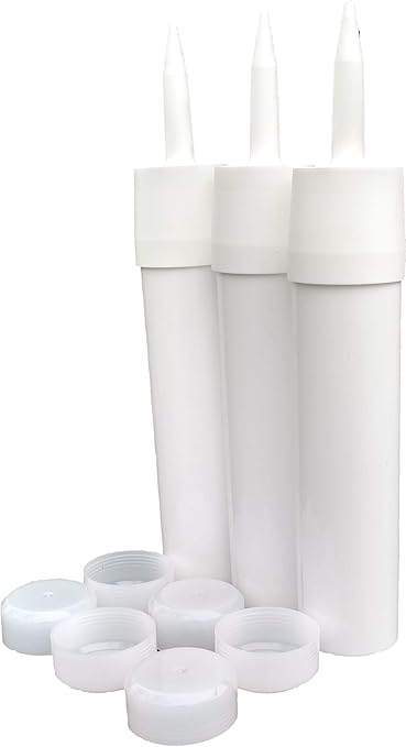 Reusable Empty Caulk Tube - REFILLABLE CAULKING Cartridge 10 oz. - 3 Pack