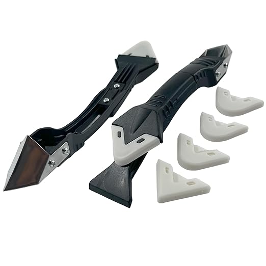 9-Piece KBX-SCT -Silicone Caulking Tool Kit, Easy Bath & Kitchen Grout Sealant Remover, for a Smooth Finish Like a Pro - 3-in-1 Shaping Tools