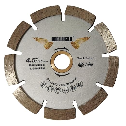 4-1/2 inch Tuck Point Diamond Blade with 0.250" Width 7/8"-5/8" Arbor for Mortar Removal, Grout Repair and Cleaning of Concrete
