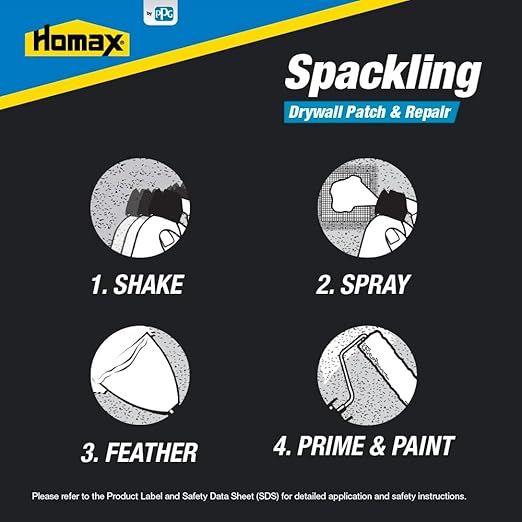 Homax Aerosol Spray Spackling, 8 oz.,41072055635,White