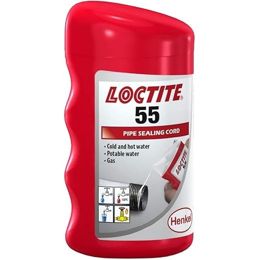 Loctite 55 Pipe Sealing Thread Cord for Water and Gas Leak Fix - Size 150m