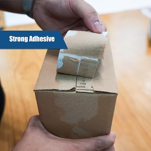 3 Rolls Blue Duct Tape, Heavy Duty Strong Industrial Colored Duct Tape 9mil x 2inch x 25yds Flexible, No Residue, Waterproof and Tear by Hand, Multi-Use for Indoor & Outdoor Repairs