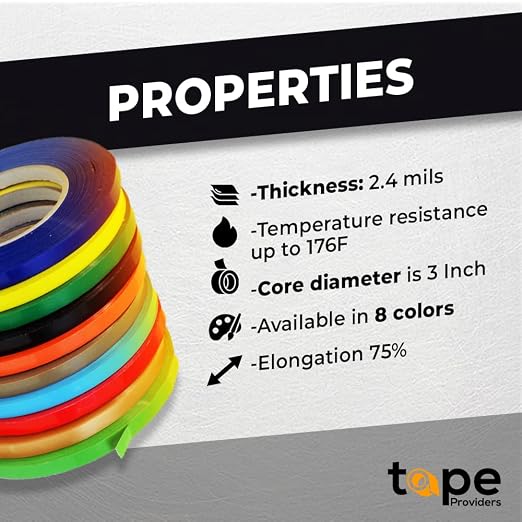 WOD White Produce Poly Bag Sealing Tape, 1/2 inch x 180 yds. (Pack of 10) for Packaging and Sealing of Meat, Gifts, or Ice Bags BSTC24PVC