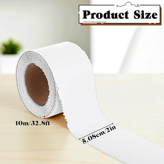 2'' x 32' Drywall Joint Tape Self Adhesive Stress Crack Tape Serrated Edge for Drywall Patch Joint Repair Heavy Duty Smooth Roll for Walls Concrete Repair