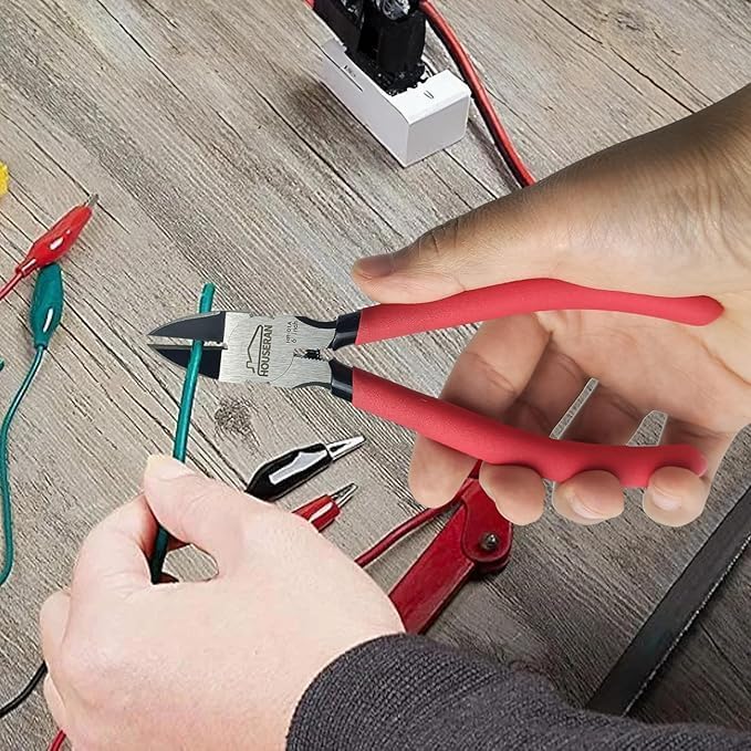 4 PCS Pliers Set with 6 Inch Wire Cutter, 5 Inch Needle Cose plier, and 8 Inch & 10 Inch Groove Joint Pliers, Hand Tool Kit for Home Repair, DIY, Automotive, Plumbing