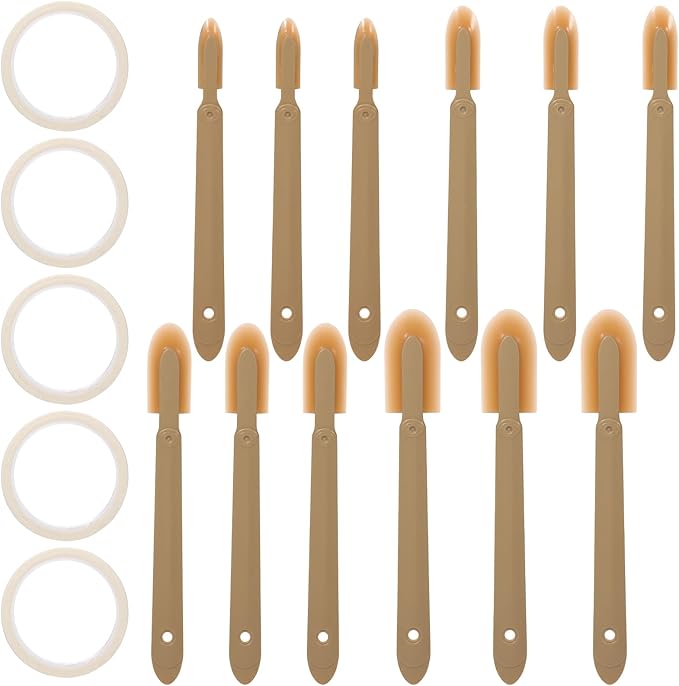 Kifmurase 17Pcs Rubber Caulking Spatulas Tools, Silicone Caulking Finishing Tool Kit, Multifunctional Caulk Remover, Smoothing Spreader Applicator for Floors, Tiles, Walls, Bathrooms (4 Sizes)
