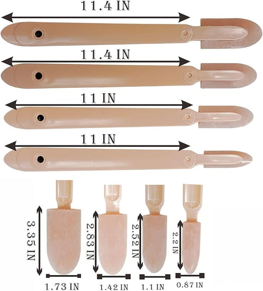 Silicone sealant precision processing tool for caulking, applicator, spatula applicator, rubber tool 4-piece set+1 shovel