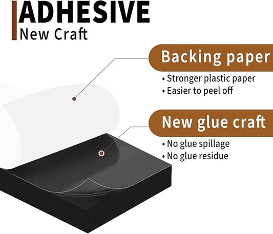 Yotache Weather Stripping Door Seal Strip 1/4" x1/8", New Adhesive Foam Insulation Seal Tape for Door Jamb Frame, Windows, 3 Rolls x 16.5ft, Total 50ft Long