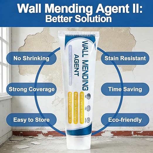 2026 New Multi-Functional Drywall Patch Repair Kit with Scraper - Quick Drying Wall Mending Agent Paste for Holes, Cracks, Nail Holes, Dents & Small Damage (3 Pcs)