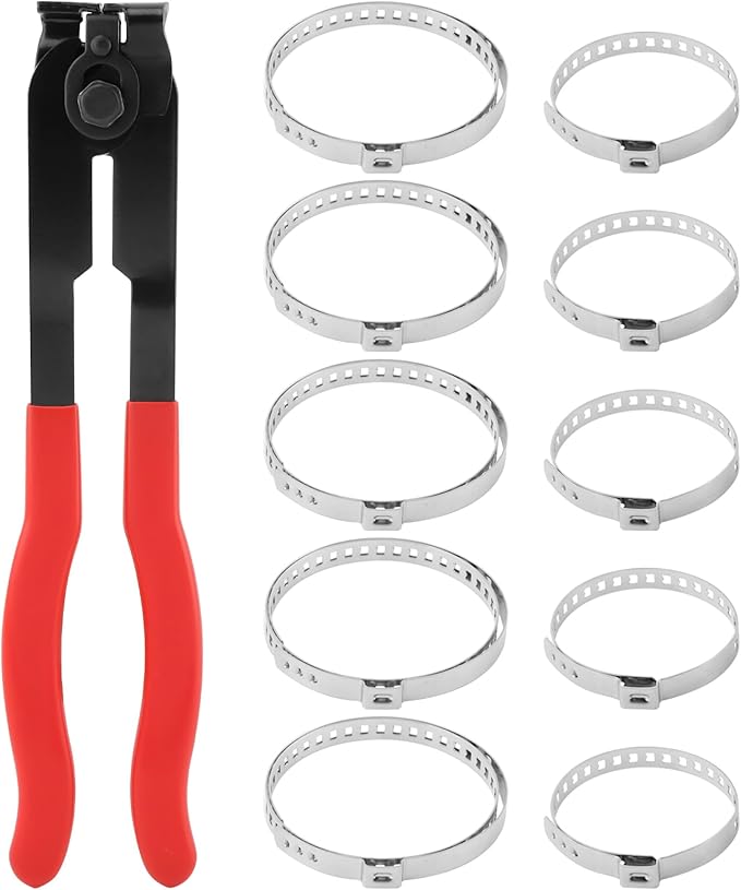 iayokocc CV Boot Clamp Plier, Ear Clamp Pliers, CV Boot Tool with Stainless Steel Clamps Practical Adjustable Joint CV Boot Clamp Plier, Pliers Automobile Repair Tools for Most Cars