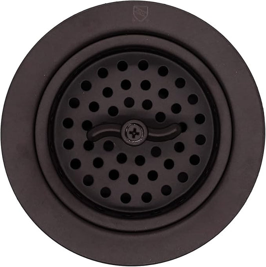 Westbrass Wing Nut Style Large Kitchen Sink Basket Strainer, 2 Pack, Oil Rubbed Bronze, D2135-12