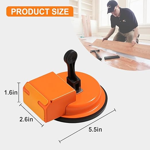 Floor Gap Fixer Tool, Laminate Flooring Tools, Enhanced Vacuum Suction Cup & 6 PCS Sticky Pads for Laminate, Wood, Tile, Vinyl Floor Gap Repair Tool - Durable, Compact, & Efficient Flooring Tools