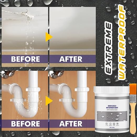 Waterproof Anti-Leakage Agent, Super Invisible Waterproof Transparent Anti-Leaking Insulation Sealant, Multi-Surface Leak Repair Coating Strong Bonding Sealant (100ml)
