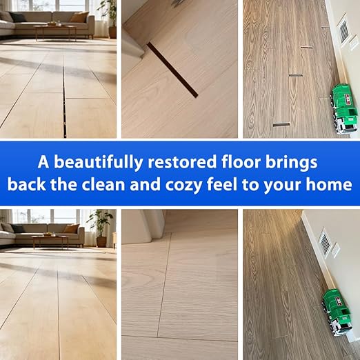 2PK Heavy Duty Floor Gap Fixer Tool with 45° Striking Surface & Strong Suction Cup, Professional Vinyl Floor Gap Repair Tool for Laminate Flooring Repair, Includes Rubber Mallet & 10 PCS Sticky Pads