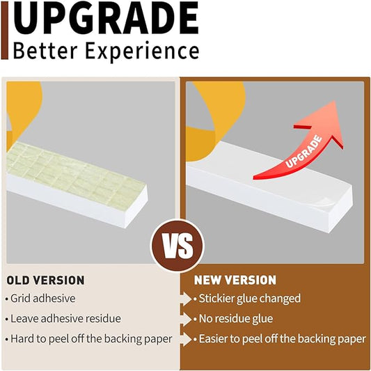 Yotache White Foam Rubber Seal Strip Tape 2" x1/8", Adhesive Closed Cell Foam Weather Stripping Tape, Total 16 Feet Long