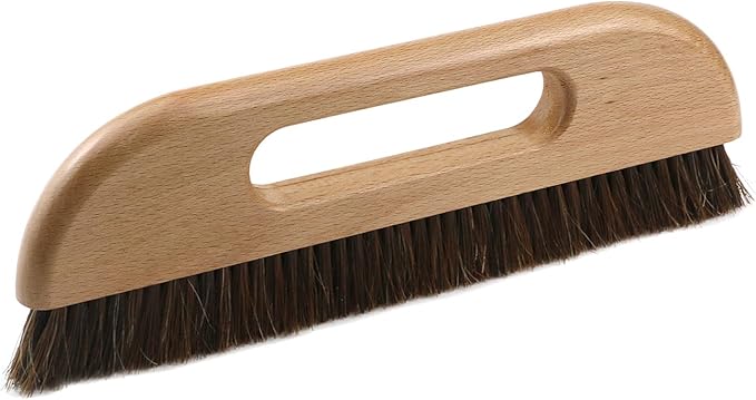 KUMGROT Wallpaper Smoothing Brush, 3-Rows Wallpaper Paste Hair Wallpapers Brush Tool Horse with Wood Handle for Wallpapering (W01)